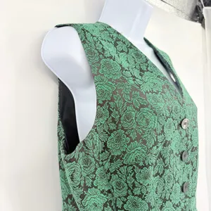 Vtg Ann Taylor Loft Tapestry Vest Sz 12 Whimsigoth Holiday Floral Jaquard Y2K thumbnail 5