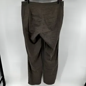 Eileen Fisher Linen Trousers Dress Pants Hook & Eye Stretch Pocket Beige 4 34x31 thumbnail 7