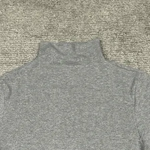 Enza Costa Top Womens Large Sparkle Metallic Ribbed Gray Stretchy Shirt USA thumbnail 2