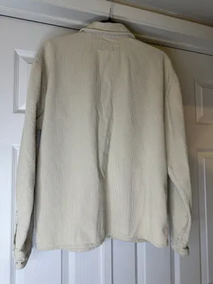 Abercrombie & Fitch Cream Corduroy Shirt Jacket | Men’s Size S thumbnail 6