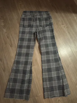 Women’s Plaid Flare Pants High Waist Wide Leg : thumbnail 4