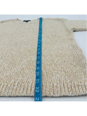 NWOT Women's Eileen Fisher Twisted Chainette Organic Cotton Sweater Size S Beige thumbnail 8