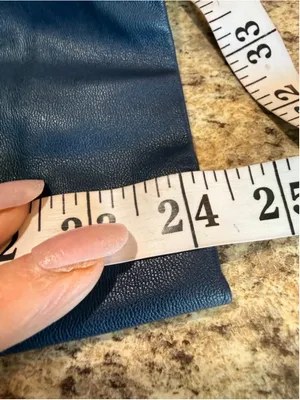 Women's J.Crew Navy Faux Leather Straight Leg Pants Size 2 thumbnail 4
