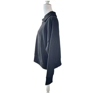 Simply Vera Vera Wang Sweater Size L Black Long Sleeve Half-Zip Pullover Women's thumbnail 5