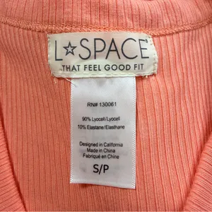 L*Space Wome’s Sandpiper Maxi Dress Sleeveless Ribbed Side Ruched Putty Orange S thumbnail 10