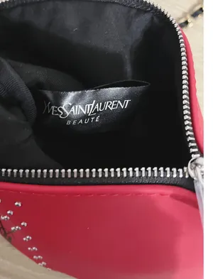 Saint Laurent Red Makeup cosmetic Bag Pouch case clutch Crossbody thumbnail 6
