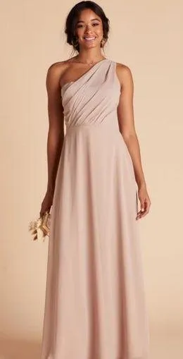 Birdy Grey Beautiful New Kira Taupe Chiffon Gown! thumbnail 1