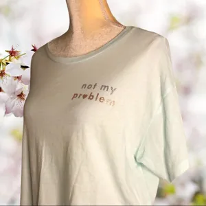 Pink pale green cropped T-shirt thumbnail 3