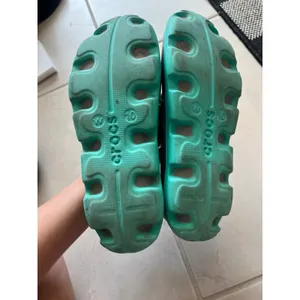 CrocsCrocs, Mary Jane slip on size 10 teal silver gray‎ thumbnail 5