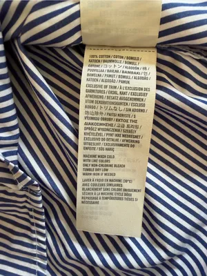 Abercrombie & Fitch Y2K Blue Striped Fitted Button Down Shirt M thumbnail 8