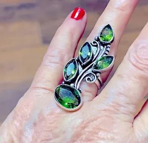 Designer Green Quartz Ring thumbnail 4