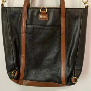 Fossil Cowhide Leather Black And Brown Shoulder Crossbody bag #768 thumbnail 2