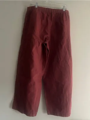 Universal Threads Women's Mid-Rise Barrel Leg Pull-On Pants - Rust - Large thumbnail 3
