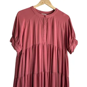 Wonderly‎ Women Cottagecore Boho Tiered Midi Dress PL Rose Puff Sleeve Prairie thumbnail 3