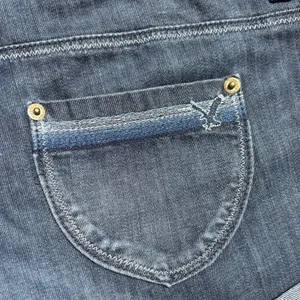 Y2K low rise American Eagle mini jean cuffed shorts thumbnail 9