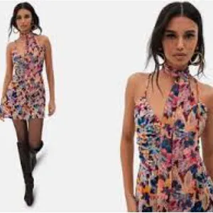 For Love and Lemons x Free People Paisley Brooklyn Smocked Abstract Dress NWT thumbnail 3