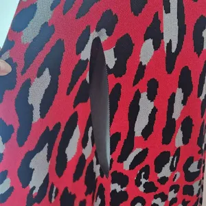 Colleen Lopez Red Leopard Print Open Front Shrug Size XL/1X Red Leopard Cardigan thumbnail 5