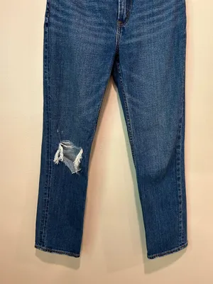 Abercrombie and Fitch the straight ankle ultra high rise jeans thumbnail 3