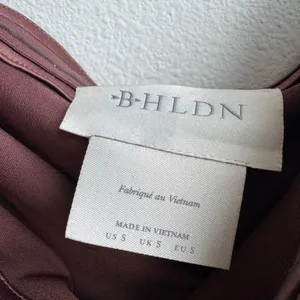Anthropologie BHLDN Selena Strapless Ruched Chocolate Brown Midi Dress SZ Small thumbnail 7