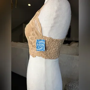 Free People Lace Bralette in Tan thumbnail 4