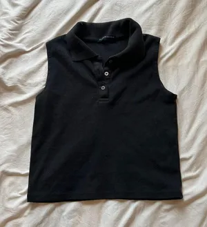 Brandy Melville Black  Collared Tank Top thumbnail 1