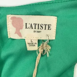 L'atiste for Lulus Green Cut-Out Cap Sleeve Sheath Mini Dress Womens L NWT thumbnail 6