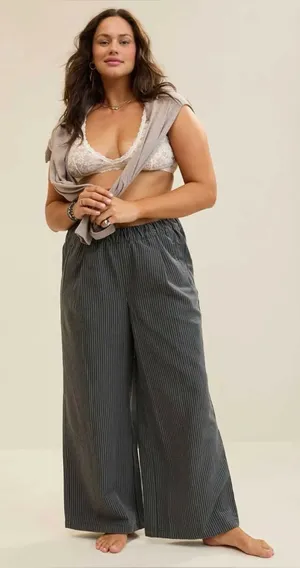 NWT Aerie Stripe Trouser thumbnail 1