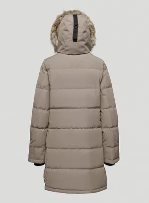 Aritzia Tna The Powder Parka Mid Length Jacket Modern Taupe Goose Down SMALL. thumbnail 7