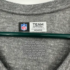 NFL Team Apparel Size Small Gray Minnesota Vikings‎ Football V Neck Tee Logo thumbnail 4