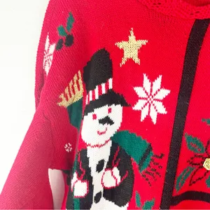 NUTCRACKER Red Long Sleeves Christmas Graphic Prints Sweater Medium thumbnail 7