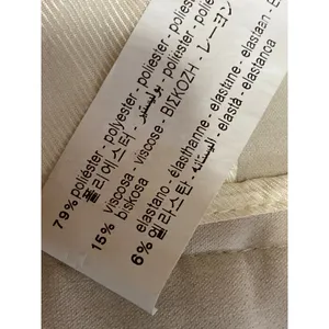 Zara Women's White High Waisted Wide Leg Baggy Trousers Dress Pants Size S thumbnail 6