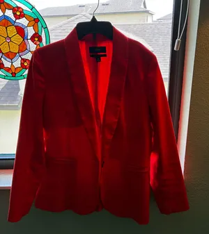 J.Crew Blazer Orange Red Sweater thumbnail 1