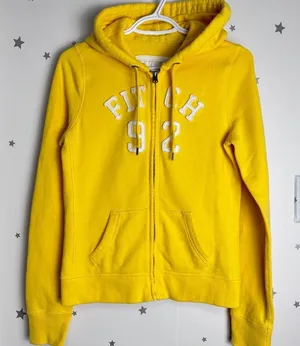 Abercrombie & Fitch Vintage Y2K Yellow Logo Full Zip-Up Hoodie thumbnail 1