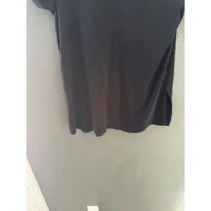 J. Jill Black Pima‎ Cotton V-Neck Short Sleeve Tee Shirt Cuffed Side Slit Small thumbnail 4