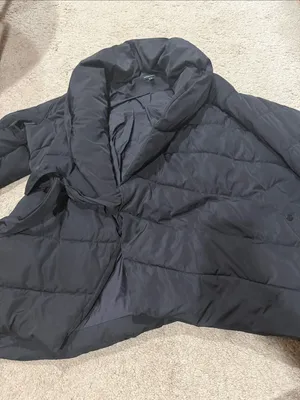 Universal Standard Kanda 2 Wrap Puffer Coat Women's Black Tie Jacket size 18/20 thumbnail 5