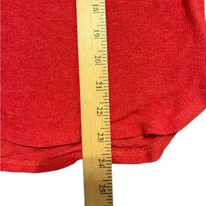 Bordeaux red long sleeve ribbed shirt size small thumbnail 7