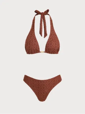Samiol Brown Metallic Bikini Three thumbnail 4