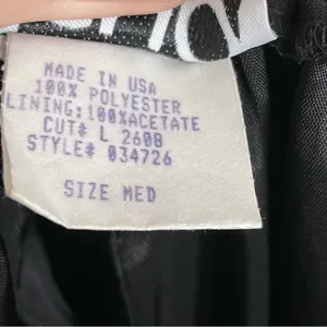 Vintage Clio Pants Wide Leg Palazzo Culottes Cropped Elastic Waist Lined Black thumbnail 11