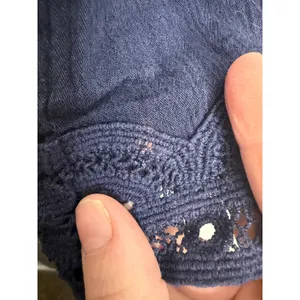 AERIE Lace Trimmed Gauzey‎ Navy Blue Shorts Size XXL thumbnail 8