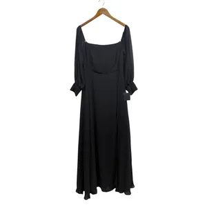 Lulus Feel the Romance Black Off-the-Shoulder Maxi Dress size Large NWT thumbnail 3