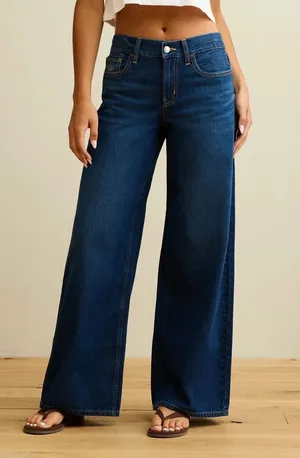 AE Low Rise Baggy Ultra Wide Leg Jeans thumbnail 1