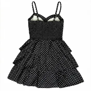 H&M Navy Polka Dot Tiered Mini Dress, US8 thumbnail 7