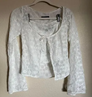 white fox boutique floral crochet‎ thumbnail 1
