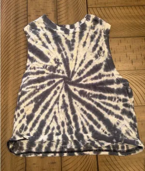 Free People Movement Gray Tie Dye Tank Top thumbnail 1