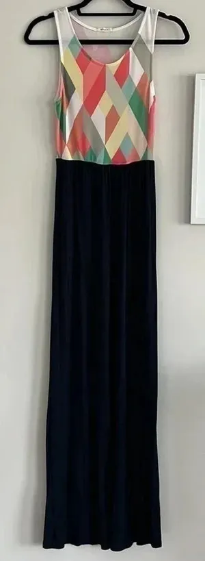 12PM By Mon Ami Maxi Dress Sz SM‎ thumbnail 1