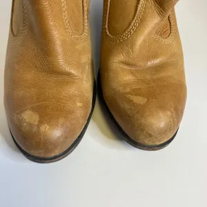 Montana artisan crafted tan leather ankle‎ boots western cowboy womens size 10 thumbnail 4