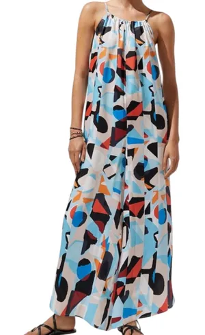 NWT Anthropologie Women's Breezy Wide Leg Jumpsuit Geometric Print Size‎ Small thumbnail 1