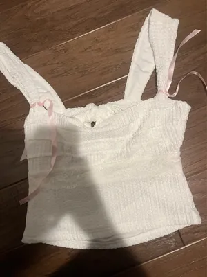 Beginning Boutique White Tank Top Open Back thumbnail 2