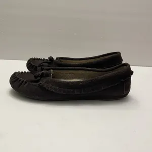 KENNETH‎ COLE REACTION Brown Suede Sherpa Comfort Flat Slipper Shoe Womens 8 thumbnail 3
