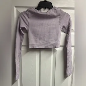 Lululemon Ebb To Street Long Sleep Crop Top Lavender Dew Size 2 thumbnail 3
